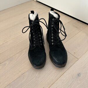 Lucky Brand black suede boots - size 7